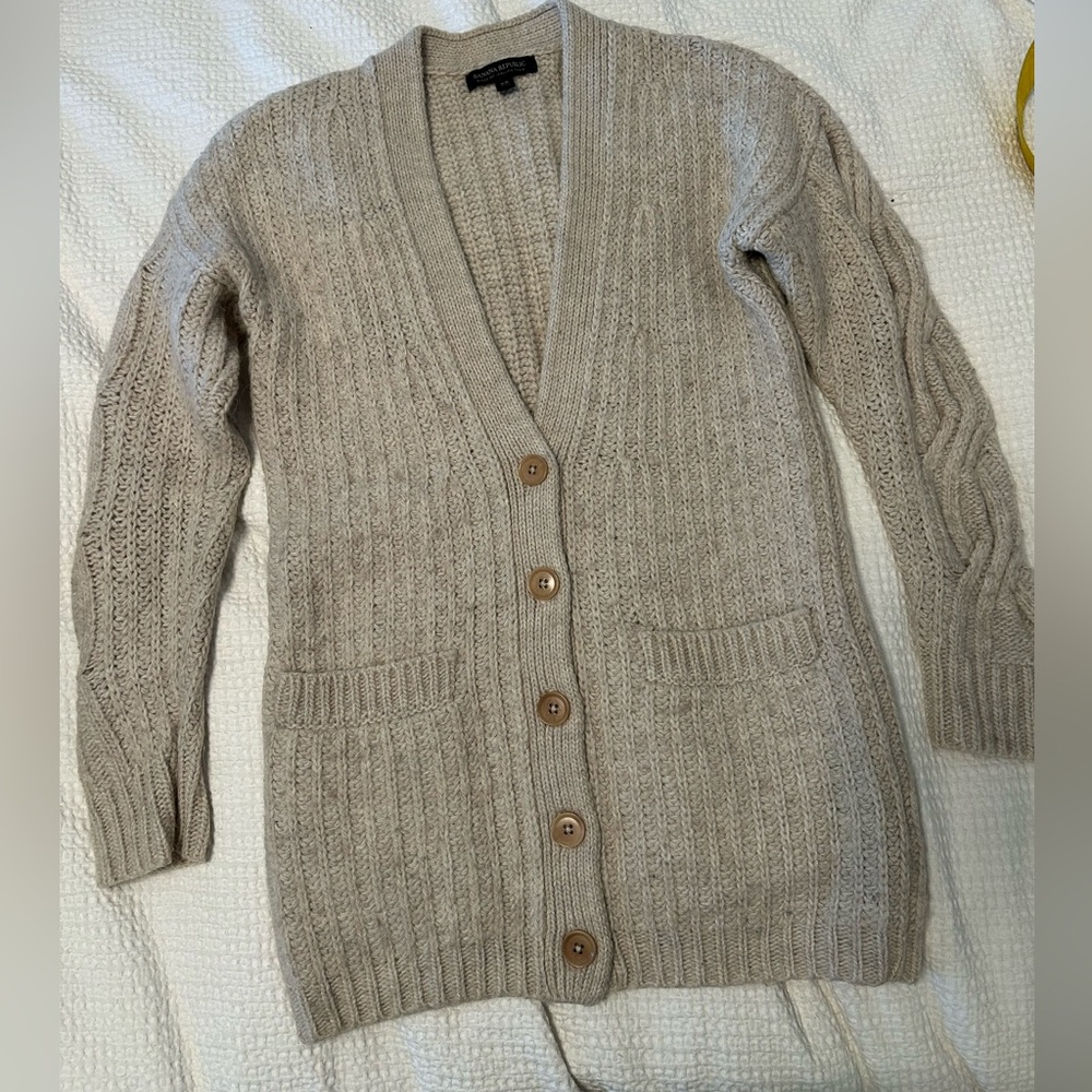 Banana Republic Italian Yarn Wool Blend Cardigan, size XS